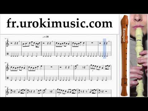 Comment Jouer de la Flute à bec (B.) Dua Lipa - New Rules Tab Tablature Partie#2 um-i829
