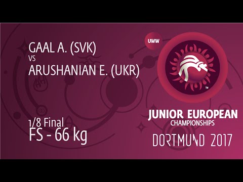 1/8 FS - 66 kg: E. ARUSHANIAN (UKR) df. A. GAAL (SVK) by TF, 14-4