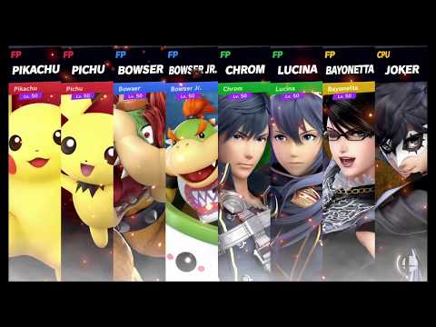 Super Smash Bros Ultimate Amiibo Fights   Request #9160 Family 4 team battle