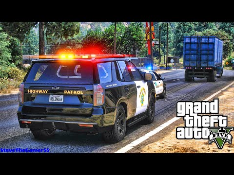 Playing GTA 5 As A POLICE OFFICER Highway Patrol| CHP|| GTA 5 Lspdfr Mod| 4K