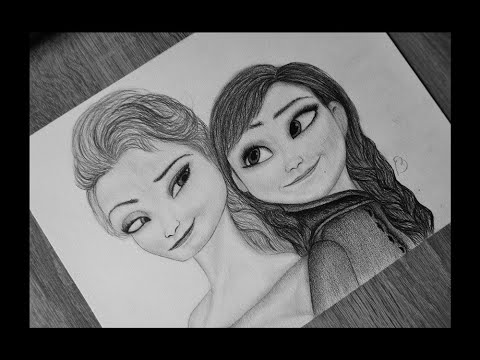 How To Draw Elsa And Anna From Frozen 2 Step by Step...