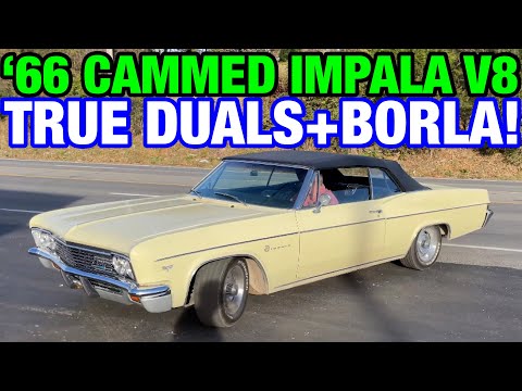 1966 Chevy Impala CAMMED 350 V8 True Dual Exhaust w/ BORLA PRO-XS!