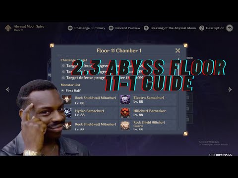 2.3 ABYSS FLOOR 11-1 GUARANTEE 3 STARS 50 PRIMOGEMS GUIDE