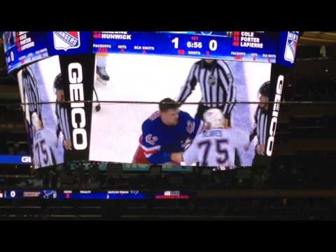 Ryan Reaves vs. Dylan Mcllrath Blues @ Rangers 11/03/14
