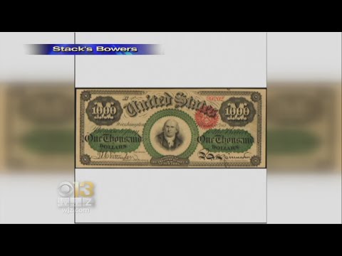 Rare $1,000 Bill Is Sold For $960,000 At Baltimore Auction