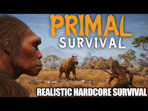 Day 1 in This Realistic Hardcore Prehistoric Survival Game…