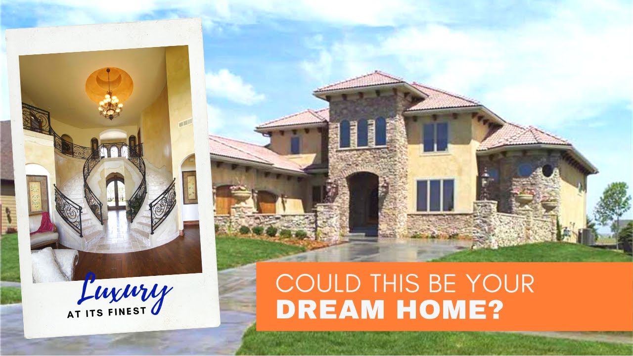 Luxurious Tuscan Manor Plan with Grand Double Staircase in Foyer: 4 Bedrooms, 3687 Sq Ft