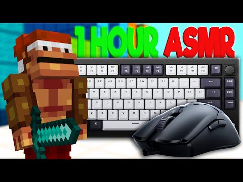 Insane 1HR Custom Keyboard & Mouse ASMR Minecraft Gameplay