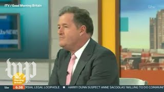 Piers Morgan storms off set after confrontation over his attacks on royal couple