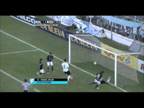 Gol de Molina. Atlético Tucumán 1 - Douglas Haig 0. Fecha 15. B Nacional 2015.