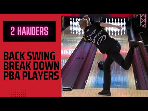 2 Handed PBA Bowlers Back Swing Break Down Comparison