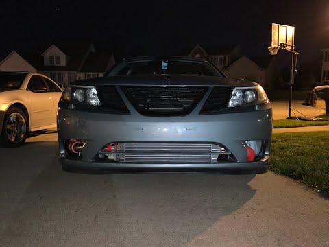 2009 Saab 9-3 2.0T Front Mount Intercooler Install, eBay piping kit with RDT Motoring intercooler
