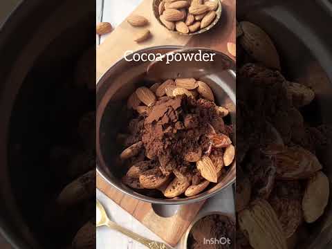 Let's make ur own CHOCOLATE NUT BUTTER😋😋Easy Chocolate Almond Spread recipe🍫🍫 #shorts #youtubeshorts