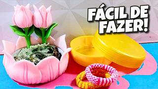RECICLAGEM CRIATIVA! REAPROVEITE TAMPAS TRANSFORMANDO EM UM PORTA JÓIAS!