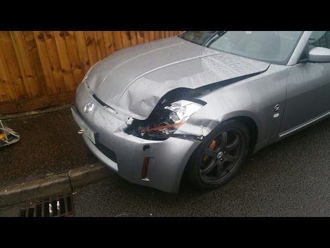350Z front end rebuild after crash