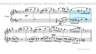 AÏDA (Vocal Score) - Opera in Four Acts by G. VERDI - Prelude (Sample) [Piano Solo]