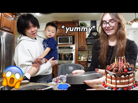 Quang Tries Baking CAKE | *gone wrong*