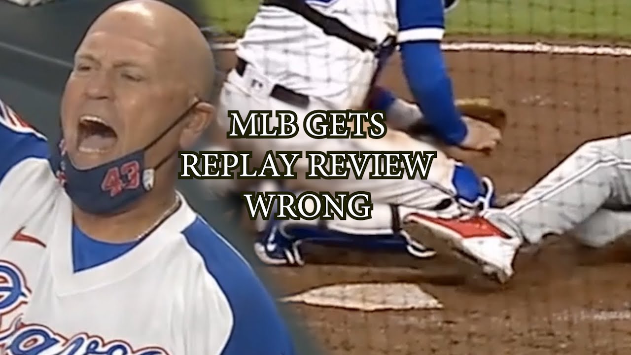 MLB gets replay review wrong in Phillies vs Braves game, a breakdown - YouTube