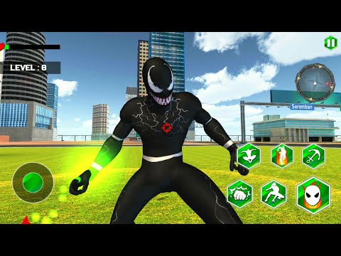 Venom Spider Rope Hero Man Gangster Crime City Battle - Spider City Rescue Battle | Android GamePlay