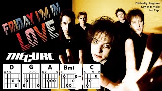 How to Play "FRIDAY I'M IN LOVE" - The Cure (No Capo) | Beginner Guitar Play-Along + Chords & Lyrics