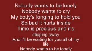 Ricky Martin ft. Christina Aguilera - nobody wants to be lonely  with lyrics
