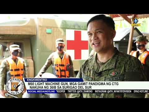 M60 Light Machine Gun, mga gamit pandigma ng CTG nakuha ng 36IB sa Surigao del Sur