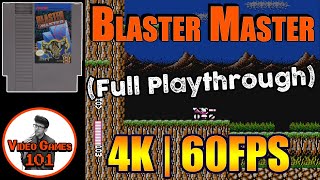 Blaster Master NES | 4K 60FPS | No Death Playthrough | Video Games 101
