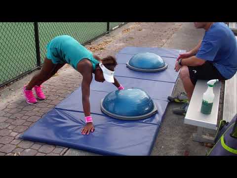 10 year old Cori Coco Gauff strength Training
