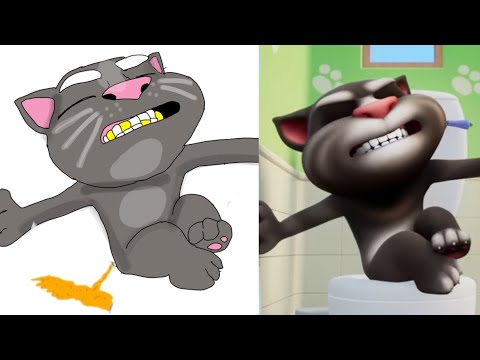 Laugh with My Talking Tom 2 Funny Drawing Meme -Try not To laugh 😂😂