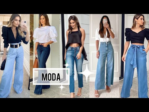 OUTFITS DE MODA MUJER, COMBINACIONES EN TENDENCIA ROPA MODERNA PANTALONES DE MODA 2022 FASHION