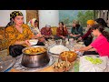 Traditional Iranian Village Cooking Chicken Jerusalem Artichoke Recipe In Nature