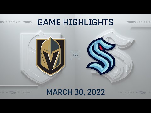 NHL Highlights | Golden Knights vs. Kraken - Mar. 30, 2022
