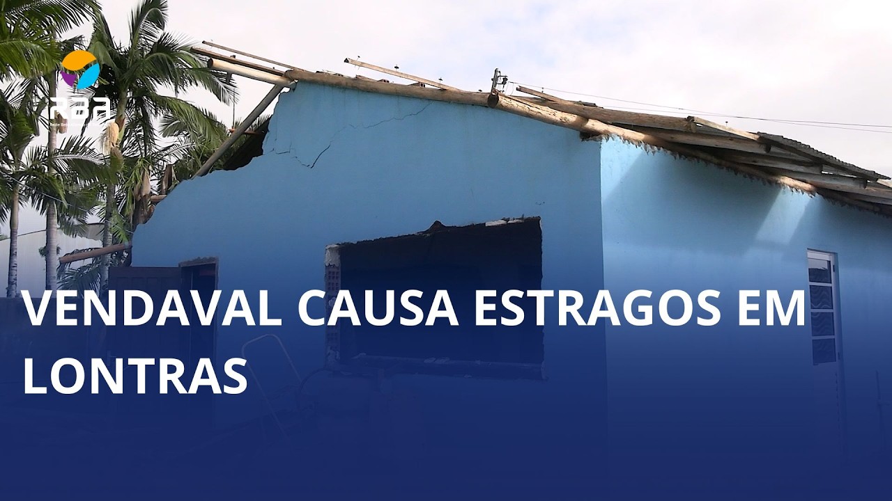 Vendaval causa estragos em Lontras