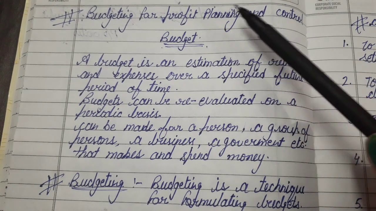 Meaning of Budget, Budgeting and Budgetary control || objectives of Budgetary control