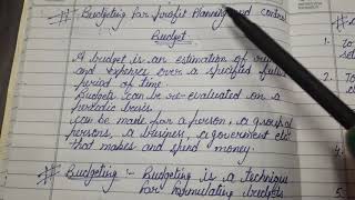 Meaning of Budget, Budgeting and Budgetary control || objectives of Budgetary control