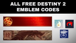 Every Free Destiny 2 Emblem Code