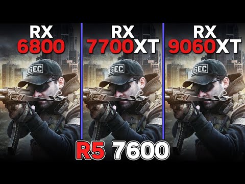 RX 6800 vs RX 7700 XT vs RX 9060 XT 16G | Ryzen 5 7600 | Tested in 15 games