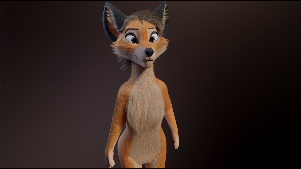 Dakota Anthro Fox 3D Model