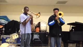 Corey Wilcox and Robert Mitchell on trombone