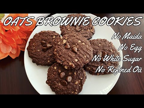 Oats Brownie Cookies/Whole Wheat & Oats Chocolate...