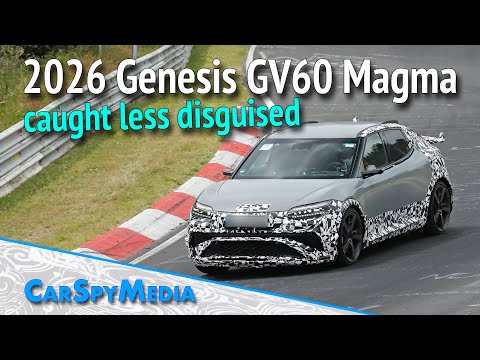 2026 Genesis GV60 Magma Less Disguised Performance Prototype Caught Testing At The Nürburgring
