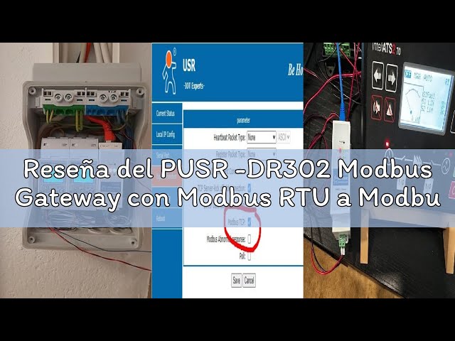 Vídeo relacionado con PUSR Convertidor de riel DIN RS485 a Ethernet Modbus RTU a TCP Modbus Gateway transmite datos de forma transparente entre TCP/IP y RS485 página web definida por el usuario USR-DR302