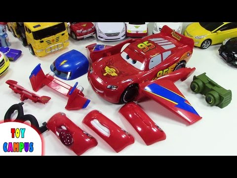 70 Ways to Transform Disney Lightning McQueen | Design & Drive Disney Cars | ToysReview ToyCampus