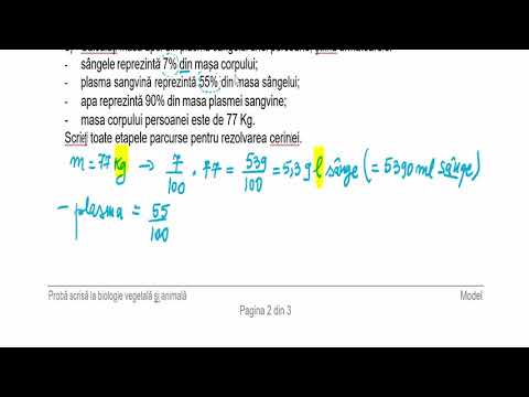 Rezolvare subiect de Bac- Biologie vegetală și animală, model nou, 2022
