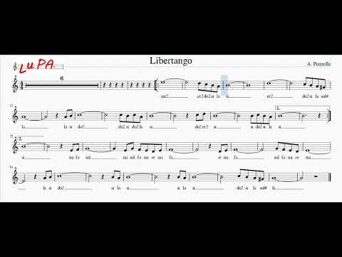 Libertango - Flauto dolce - Note - Spartito - Karaoke - Canto - Instrumental - Tutorial