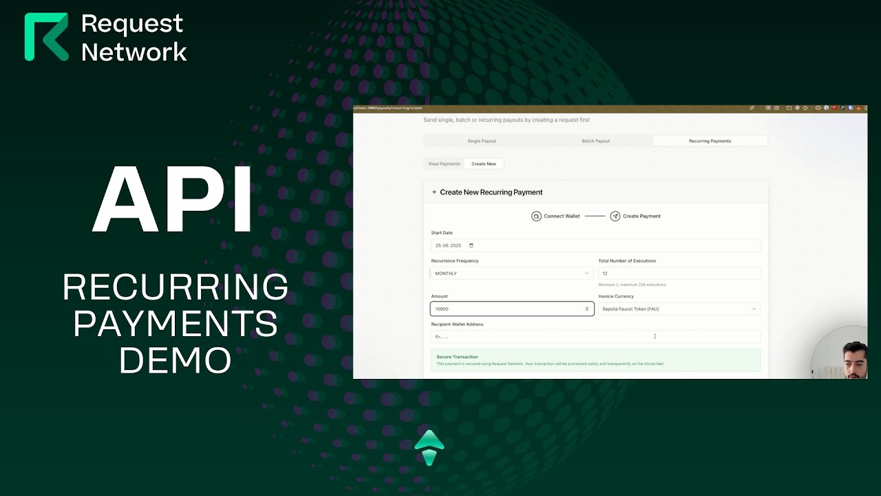 Request Network API - Recurring Payments Demo