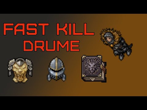 Tibia - Easy and lazy Drume ED solo kill | a dostep guide to a profit boss.
