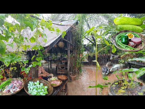 Morning Routine In Heavy Rain, Cooking country style traditional food | Village Lifestyle