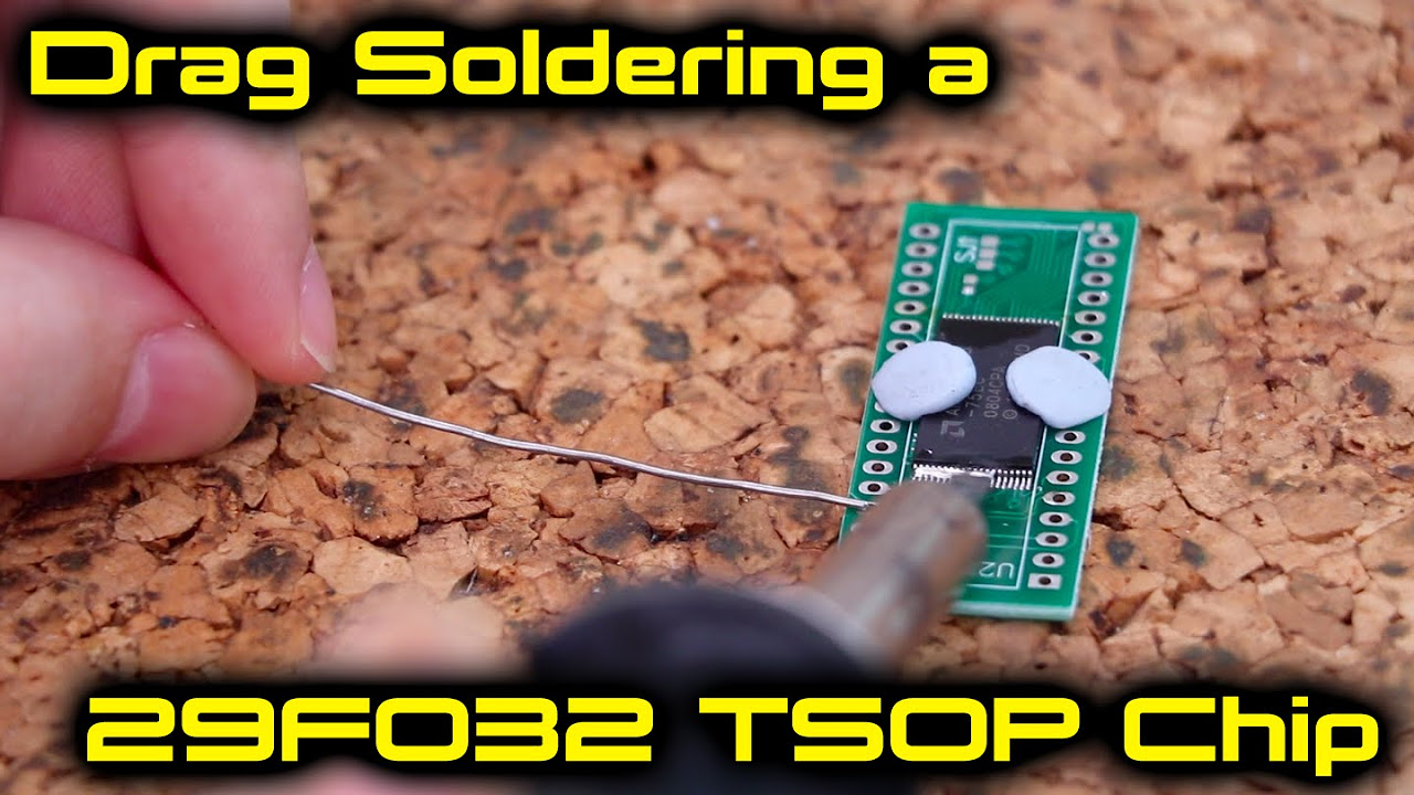 Drag Soldering a 29F032 TSOP Chip