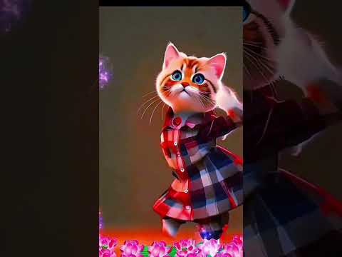 Cute cat dance #catminazlover #0029